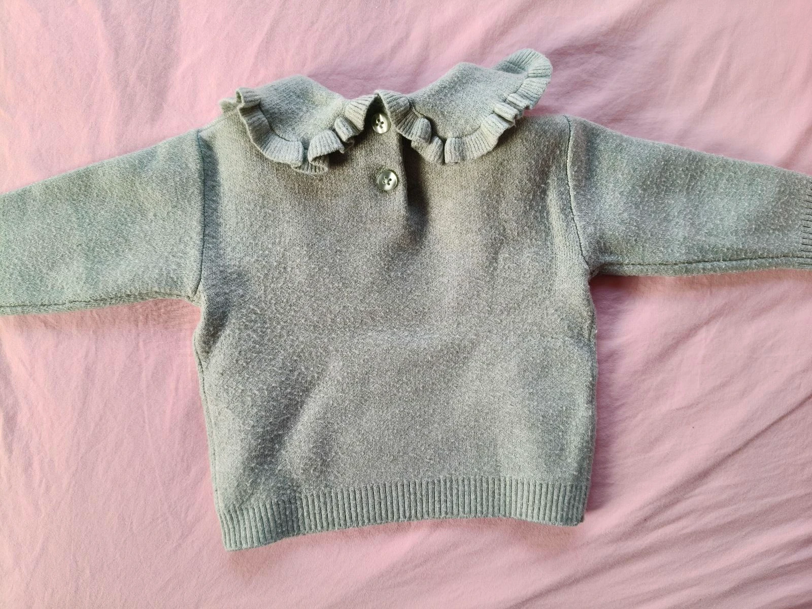 Suéter cálido para niña TAO verde con corazón 74 cm – photo 6